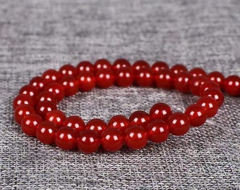 4mm-12mm Natural Red Agate Smooth and Round  Beads,15 inches one strand