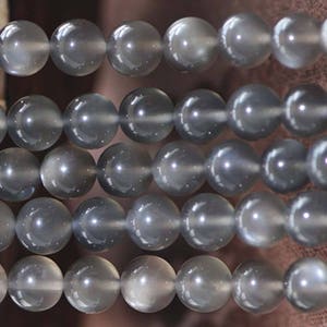 Natural AAAA Grey Moonstone Smooth and Round Beads,6mm/8mm/10mm/12mm Natural Gray Moonstone Beads Bulk Supply,15 inches one starand