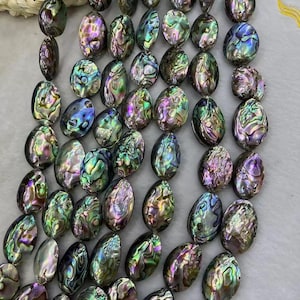 Natural Abalone Shell Oval Beads, Oval Abalone Shell Beads, Shell Oval Beads,Oval Beads.