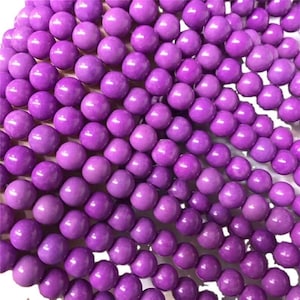 4mm-12mm Natural Genuine Purple Mica Smooth Round Beads,Purple Lepidolite Beads,DIY handmade accessories loose beads