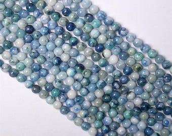 Chrysocolla Chrysokoll Azurite Edelstein Perlen Rund 4mm 6mm Und