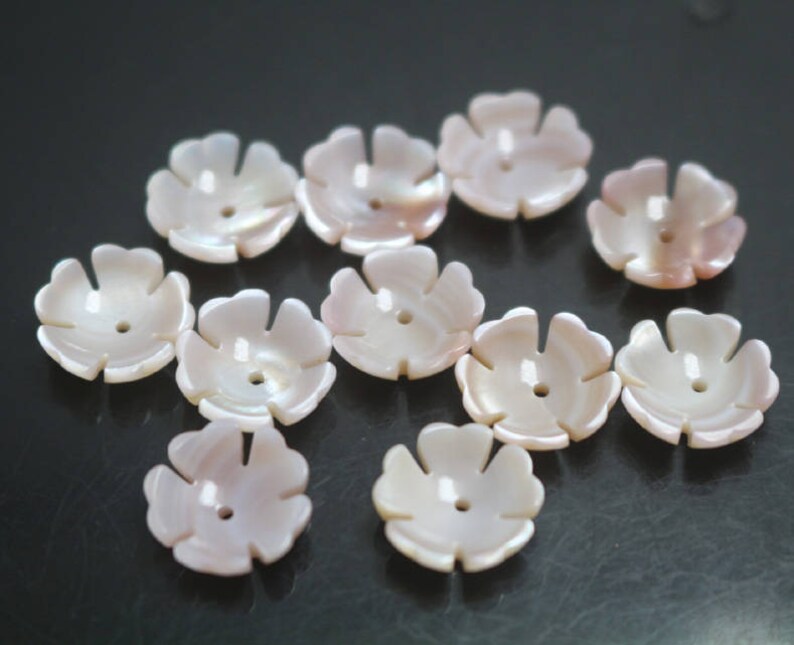 200 Pcs Natural MOP Pink Shell Flower Beadspink Shell Flower - Etsy
