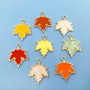 10 st Maple Leaf-berlocker i legering, Maple Leaf-detaljer, Maple Leaf-tillbehör, Smyckestillbehör, DIY-handgjorda berlocker