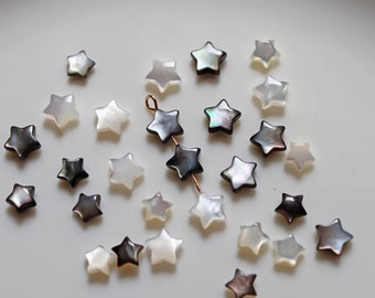 Natural white shell five-pointed star scattered beads,straight hole small star beaded bracelet necklace diy jewelry accessories,one pendant