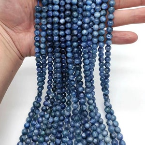 Natural  Blue Kyanite Beads,6mm/8mm/10mm/12mm Natural Beads Supply,15 inches one starand