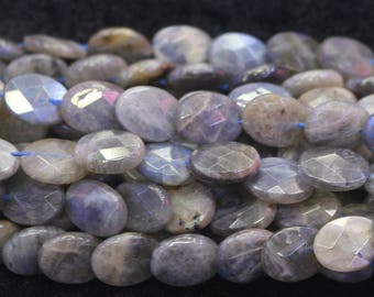 Natural Faceted Oval Shape Labradorite Nugget Beads,Natural Grey Moonstone Faceted Beads Wholesale Bulk Supply,15 inches one starand