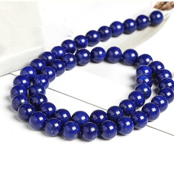 Natural AAAAAAA Lapis Lazuli Smooth and Round High Quality Stone Beads,3mm/4mm/6mm/8mm/10mm/12mm Beads Supply,15 inches one starand