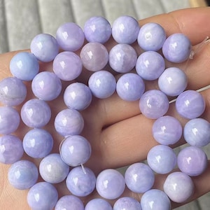 Purple Jade Beads,4mm/6mm/8mm/10mm/12mm Jade Beads,Smooth and Round Beads,15 inches one starand