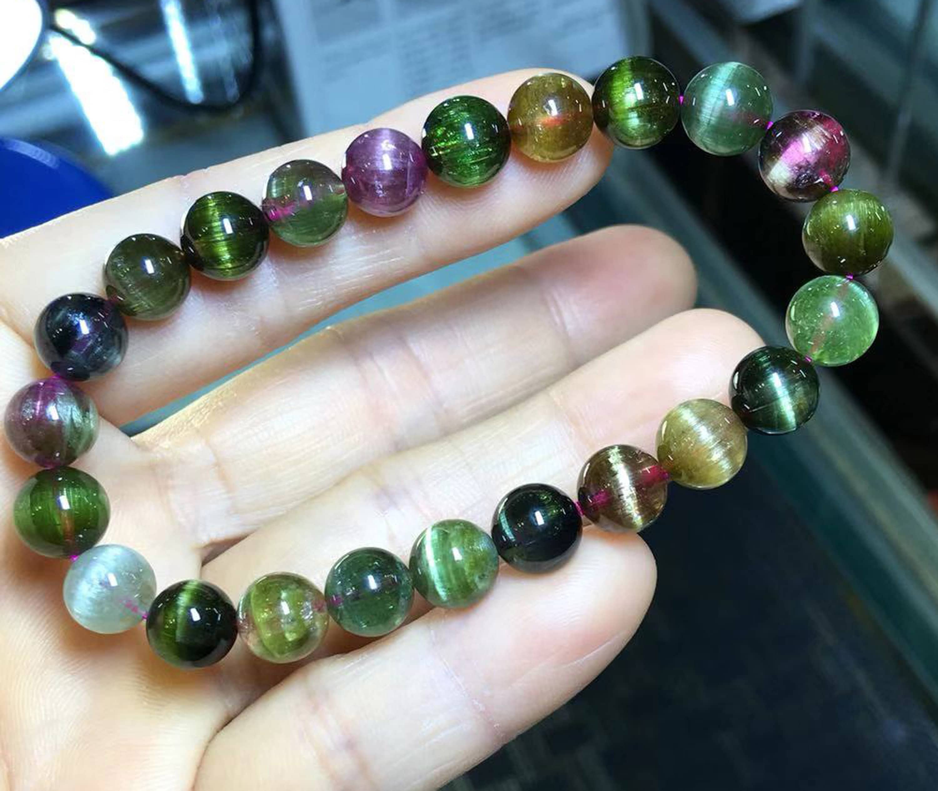 High Quality Natural 8mm Cat's Eye Tourmaline Beads Etsy UK