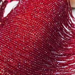 Natürliche facettierte rote Spinell Perlen, Rubinspinel facettierte DIY lose Perlen Großversorgung, kleine Perlen, 15 Zoll ein Starand