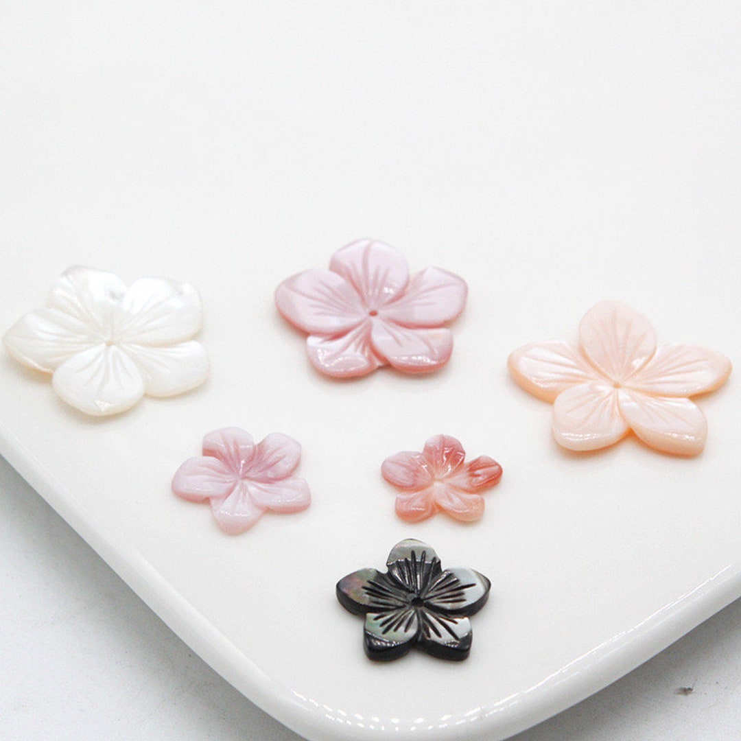 20mm 25mm Natural Large Size Pink Shell Flower Beads, White Shell ...