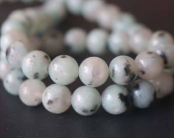 Green Sesame Jasper Smooth And Round Beads,4mm/6mm/8mm/10mm/12mm Gemstone Beads Supply,15 inches one starand