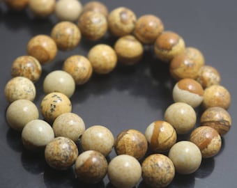 Picture Jasper Beads,6mm/8mm/10mm/12mm Smooth and Round Jasper Beads,15 inches one starand