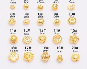 14K 金メッキ、色彩保存、リーフ クローバー ランタン ペンダント チャーム、DIY ハンドメイド ブレスレット ネックレス ジュエリー製作アクセサリー ビーズ 100 個。