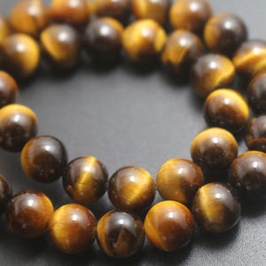 14mm -20mm Natural AA Yellow Tiger&#39;s eye Beads,Smooth and Round Stone Beads,15 inches one strand
