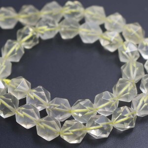 Lemon Quartz Faceted Beads,Natural Lemon Crystal Quartz Faceted Beads,15 inches one starand