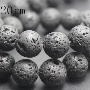 20mm Black lava beads,Volcanic Rock Beads,Natural and Untreated Beads,15 inches one starand