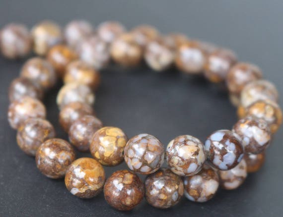 Perline Opale Finto 8mm - Filo Da 39cm Per Gioielli Fai Da Te, Pietre Naturali