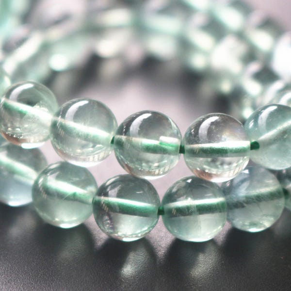 Natural AA Genuine Green Fluorite Beads,6mm/8mm/10mm/12mm Natural Smooth and Round Genuine Green Fluorite Beads,15 inches one starand