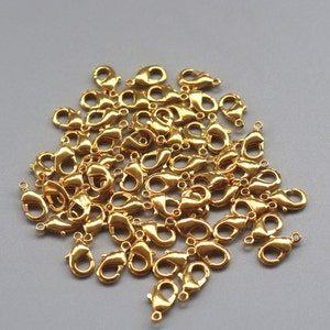 200 pcs Gold Lobster Claw Clasps,Jewelry making supply,Jewerly findings,Jewerly connector