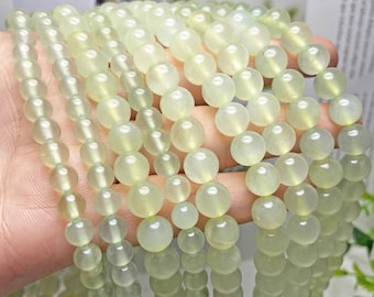 4mm/6mm/8mm/10mm /12mm Natural Grade Green jade Smooth Round  Beads,DIY Jewelry Making Beaded accessories.15 inches one starand