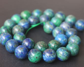 6mm/8mm/10mm/12mm Chrysocolla Beads,Dyed Chrysocolla Beads,Smooth and Round Stone Beads,15 inches one starand