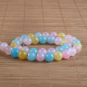 Natural Morganite Dragon Vein Agate Smooth and Round Beads,6mm/8mm/10mm/12mm Agate Wholesale Bulk Supply,15 inches one strand