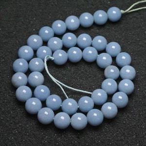 Natural AAAAA Angelite Beads,6mm/8mm/10mm/12mm Natural Smooth and Round Angelite Gemstone Beads,15 inches one starand