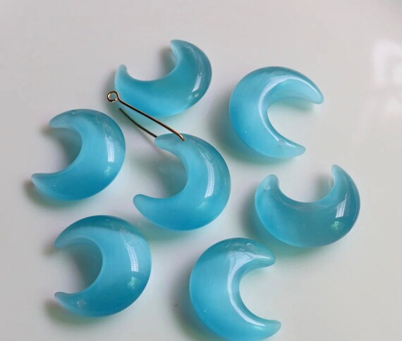 10 Ciondoli A Goccia Occhio Di Gatto In Vetro – 8mm, 10 Colori Con Tappo Argento, Per Orecchini E Gioielli Fai Da Te