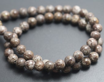 Snowflake Obsidian Beads,6mm/8mm/10mm/12mm Smooth and Round Stone Beads,15 inches one starand