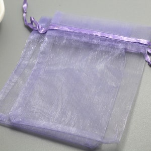 100 pcs Purple Organza Gift Bags,Purple Organza Bags,Gift Bag,Purple Organza Jewelry Bags