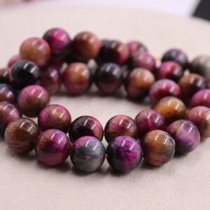 Natural Tiger&#39;s eye Smooth and Round Beads,6mm/8mm/10mm/12mm Tiger&#39;s eye Beads Bulk Supply,15 inches one strand