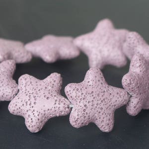 Purple Lava beads,Purple Star Shape Lava Volcanic Rock Beads,15 inch for 1 strand
