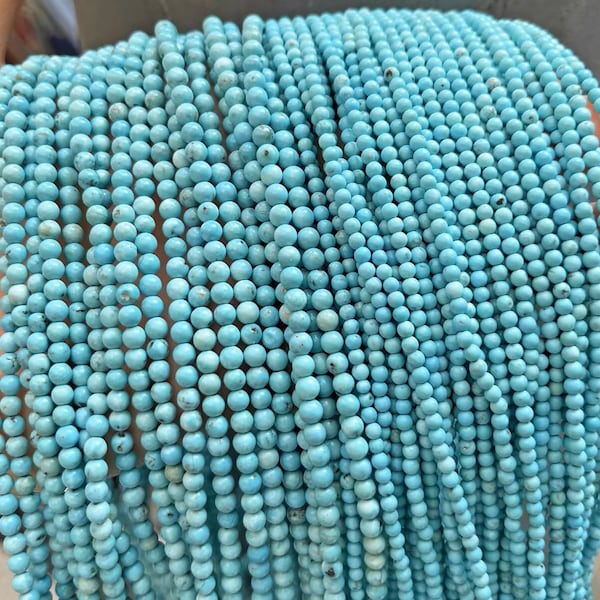 2mm 3mm 4mm Natural Small Size Turquoise Smooth and Round Beads.Small Beads Wholesale  Supply,DIY Jewelry Making Beaded accessories