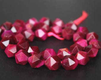 Natural Red Tigereye Faceted Nugget Beads,6mm/8mm/10mm/12mm Faceted Red Tigereye Nugget Beads,15 inches one starand