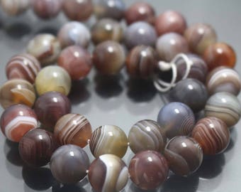 Natural Botswana Agate Beads,4mm/6mm/8mm/10mm/12mm/14mm Natural Madagasar Agate Beads,Striped agate Beads,15 inches one strand