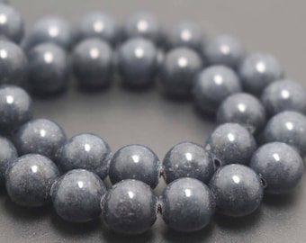 Perles de jade Drak Grey Mountain, 6mm / 8mm / 10mm / 12mm Perles de jade bonbons, perles lisses et rondes, 16 pouces une étoileet