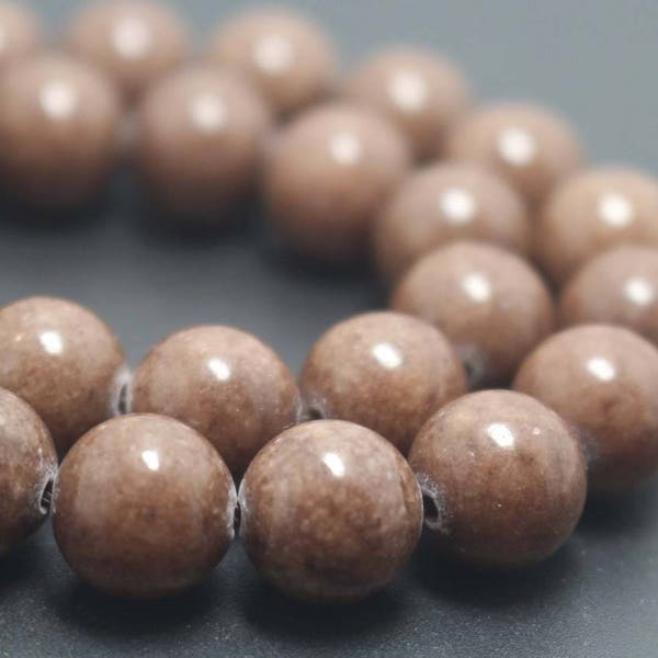 Brown Mountain Jade Beads,4mm/6mm/8mm/10mm/12mm Candy Jade Beads,Smooth and Round  Beads,16 inches one starand