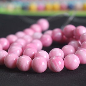 6mm/8mm/10mm/12mm Pink Shell Pearl Smooth and Round Beads,15 inches one starand