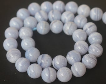 Naturalne niebieskie koronki Agat koraliki, 6mm/8mm/10mm/12mm naturalne koraliki Agat, 15 cali jeden starand