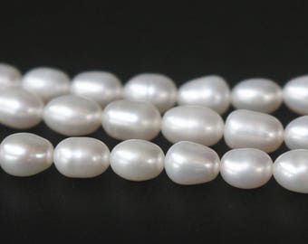 Natural Freshwater Pearls Rice Beads,Rice Beads,14.5 inches one starand