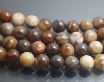 Wood Opalite Smooth and Round Beads,4mm/6mm/8mm/10mm Beads Supply,15 inches one starand