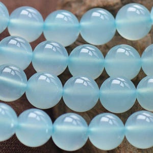 Blue Agate Smooth and Round Beads,6mm/8mm/10mm/12mm Agate Wholesale Bulk Supply,15 inches one starand
