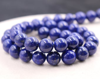 Natural AAAAA Lapis Lazuli Beads,Smooth and Round Stone Beads,4mm/6mm/8mm/10mm/12mm Beads Supply,15 inches one starand