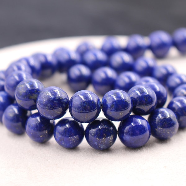 Perles naturelles AAAAA Lapis Lazuli, perles de pierre lisses et rondes, 4mm/6mm/8mm/10mm/12mm Beads Supply, 15 pouces un starand