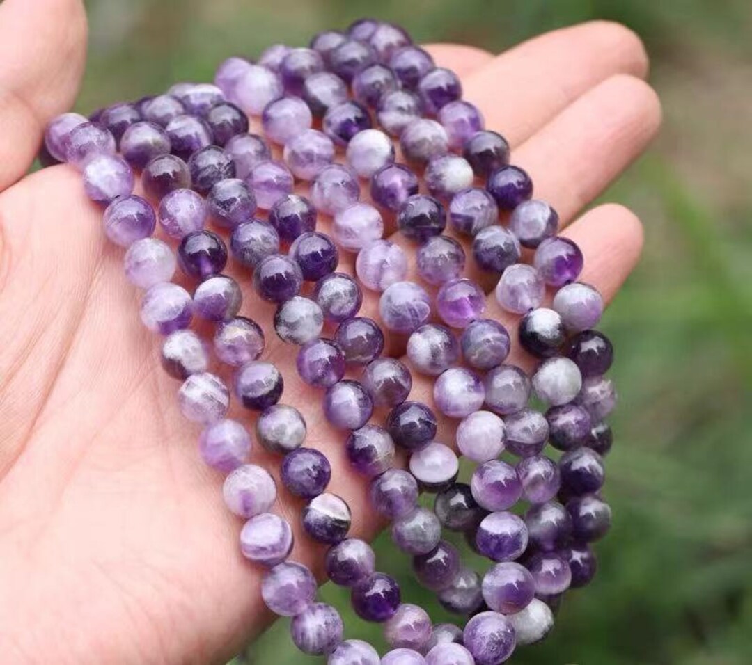 Natural Amethyst Quartz Smooth and Round Beads,4mm14mm Quartz