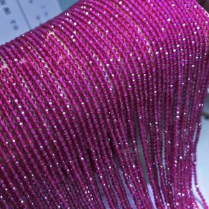 2mm Natural Faceted Ruby Beads,Barklyite  Beads Wholeslae Beads Bulk Supply, 15 inches one strand