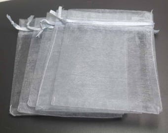 100 pcs Grey Organza Gift Bags,Grey Organza Bag,Gift Bag,Gray Organza Jewelry Bags