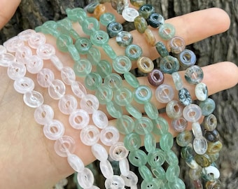 8mm Natural Rose Quartz Aventurine India Agate Rings Safety Button Loose Beads, DIY  Handmade Beaded accessories Supply,15 inches one strand