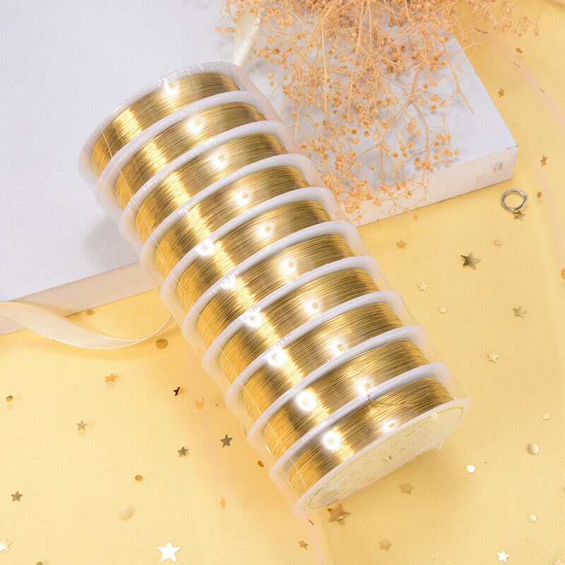 GTYHH Kit 10 Pièces Fil De Cuivre + Ciseaux - Matériel Bricolage Perles Et Bijoux - Accessoires Créatifs